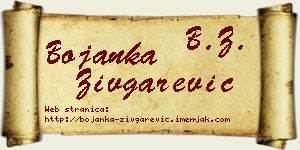 Bojanka Zivgarević vizit kartica